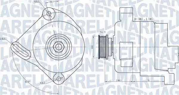 MAGNETI MARELLI ALTERNATOR 063731886010 