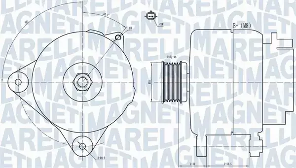 MAGNETI MARELLI ALTERNATOR 063731887010 