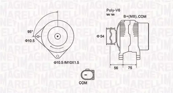 MAGNETI MARELLI ALTERNATOR 063731904010 