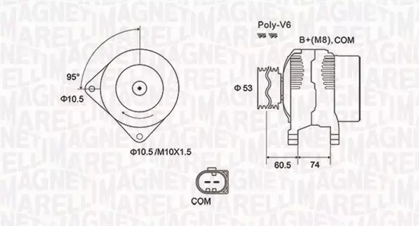 MAGNETI MARELLI ALTERNATOR 063731905010 