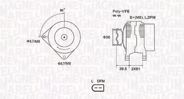 MAGNETI MARELLI ALTERNATOR 063731912010 