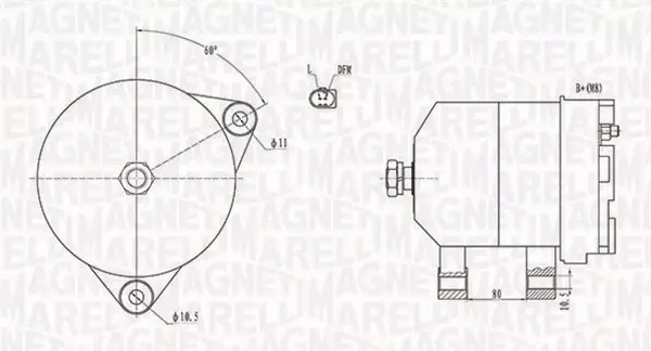 MAGNETI MARELLI ALTERNATOR 063731913010 