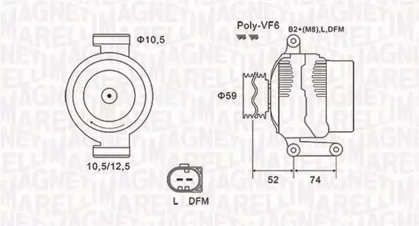 MAGNETI MARELLI ALTERNATOR 063731928010 