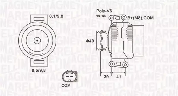 MAGNETI MARELLI ALTERNATOR 063731953010 