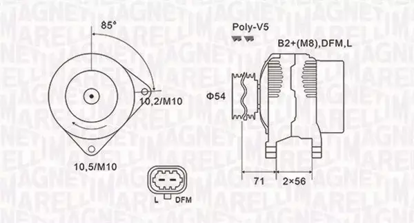 MAGNETI MARELLI ALTERNATOR ASTRA VECTRA 1.6 1.8 