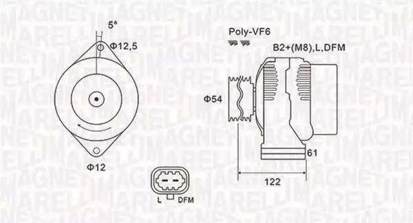 MAGNETI MARELLI ALTERNATOR 063731994010 