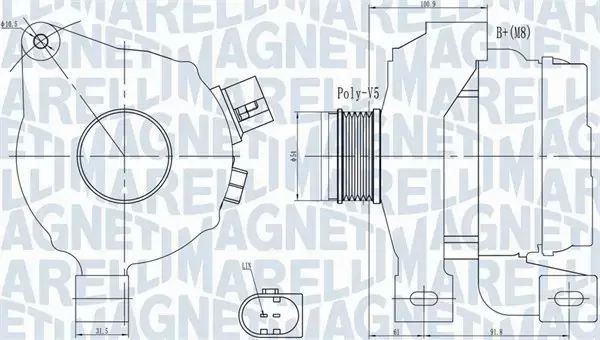 MAGNETI MARELLI ALTERNATOR 063732001010 