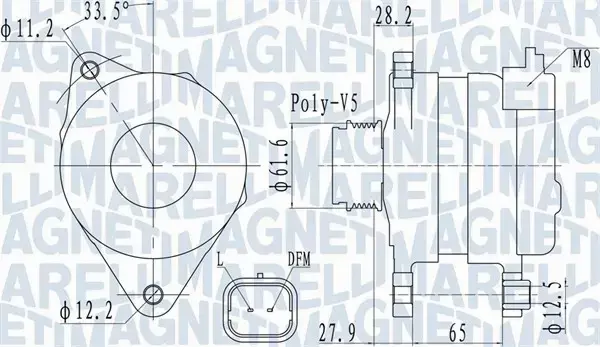 MAGNETI MARELLI ALTERNATOR 063732016010 