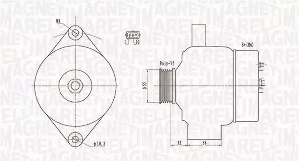 MAGNETI MARELLI ALTERNATOR 063732026010 