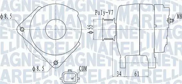 MAGNETI MARELLI ALTERNATOR 063732054010 