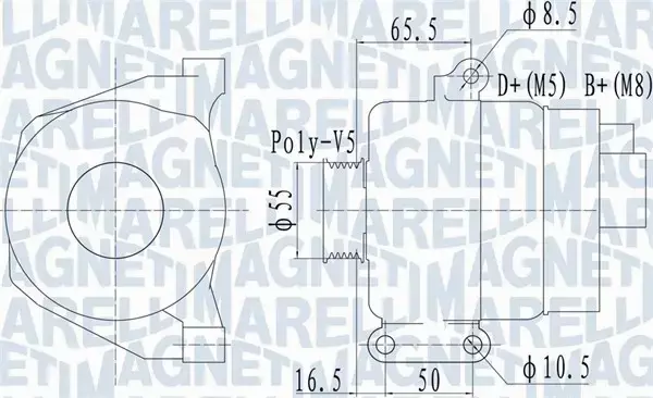 MAGNETI MARELLI ALTERNATOR 063732070010 