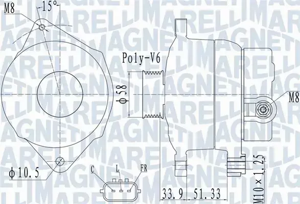 MAGNETI MARELLI ALTERNATOR 063732138010 