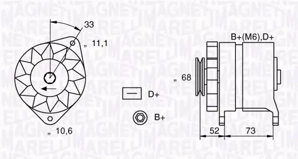 MAGNETI MARELLI ALTERNATOR 063321154010 