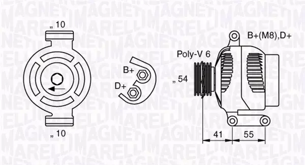 MAGNETI MARELLI ALTERNATOR 063377028010 