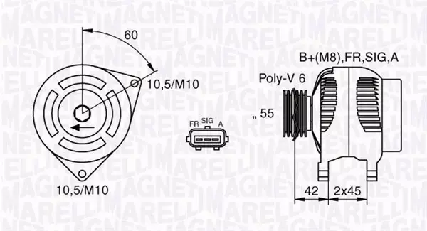 MAGNETI MARELLI ALTERNATOR 063377416010 