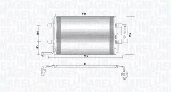 MAGNETI MARELLI CHŁODNICA KLIMATYZACJI 350203735000 