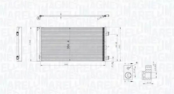 MAGNETI MARELLI CHŁODNICA KLIMATYZACJI 350203747000 