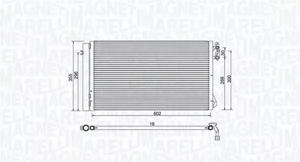 MAGNETI MARELLI CHŁODNICA KLIMATYZACJI 350203752000 