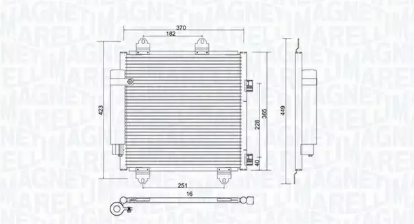 MAGNETI MARELLI CHŁODNICA KLIMATYZACJI 350203753000 