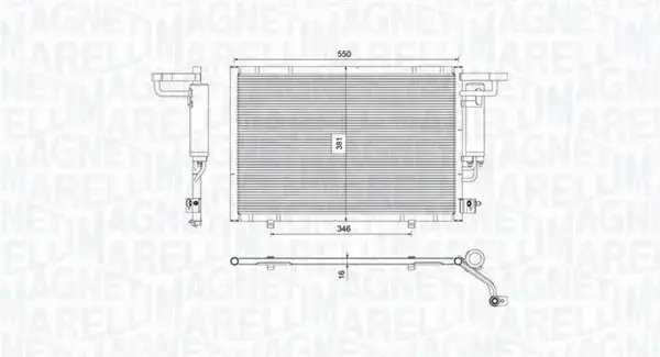 MAGNETI MARELLI CHŁODNICA KLIMATYZACJI 350203754000 