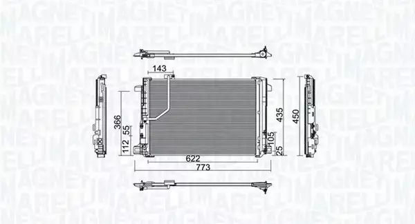 MAGNETI MARELLI CHŁODNICA KLIMATYZACJI 350203755000 