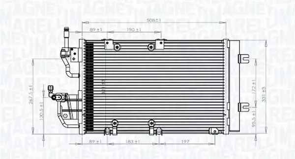 MAGNETI MARELLI CHŁODNICA KLIMATYZACJI 350203771000 