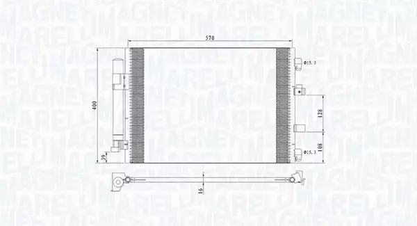 MAGNETI MARELLI CHŁODNICA KLIMATYZACJI 350203773000 