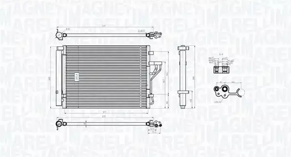 MAGNETI MARELLI CHŁODNICA KLIMATYZACJI 350203778000 