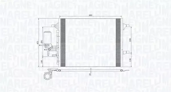 MAGNETI MARELLI CHŁODNICA KLIMATYZACJI 350203789000 