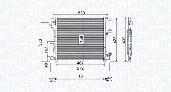 MAGNETI MARELLI CHŁODNICA KLIMATYZACJI 350203799000 