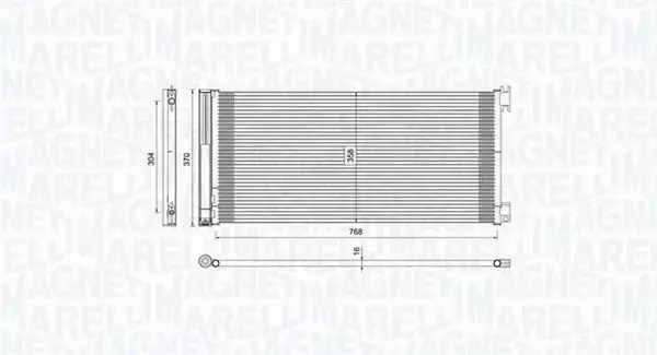 MAGNETI MARELLI CHŁODNICA KLIMATYZACJI 350203808000 