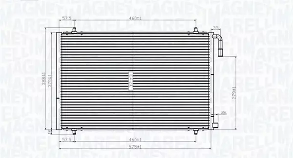 MAGNETI MARELLI CHŁODNICA KLIMATYZACJI 350203825000 