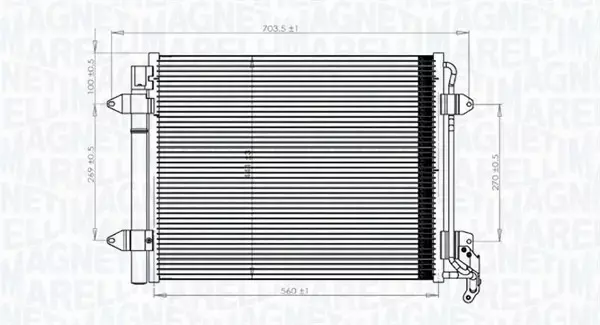 MAGNETI MARELLI CHŁODNICA KLIMATYZACJI 350203833000 