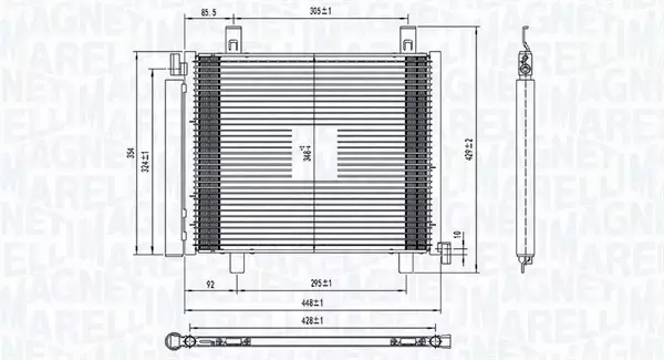 MAGNETI MARELLI CHŁODNICA KLIMATYZACJI 350203836000 