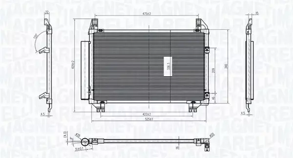 MAGNETI MARELLI CHŁODNICA KLIMATYZACJI 350203837000 