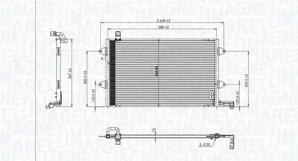 MAGNETI MARELLI CHŁODNICA KLIMATYZACJI 350203840000 