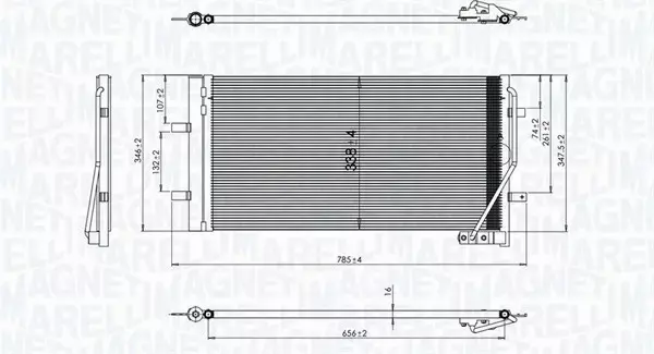 MAGNETI MARELLI CHŁODNICA KLIMATYZACJI 350203842000 