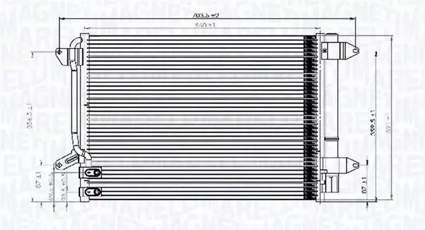 MAGNETI MARELLI CHŁODNICA KLIMATYZACJI 350203845000 