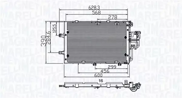 MAGNETI MARELLI CHŁODNICA KLIMATYZACJI 350203891000 