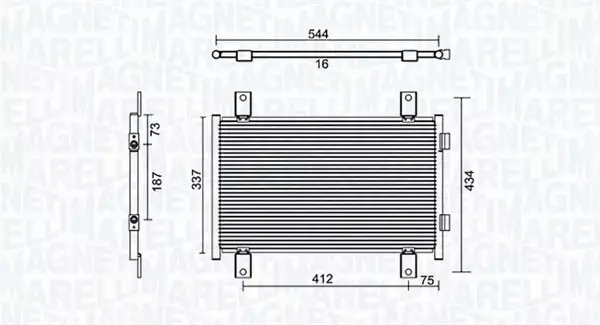 MAGNETI MARELLI CHŁODNICA KLIMATYZACJI 350203895000 