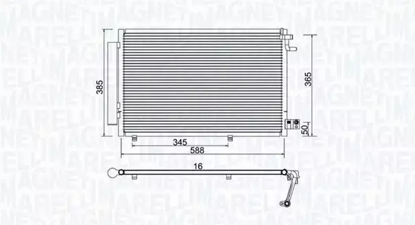 MAGNETI MARELLI CHŁODNICA KLIMATYZACJI 350203930000 