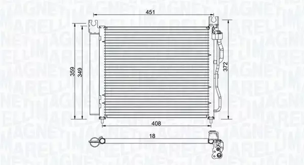 MAGNETI MARELLI CHŁODNICA KLIMATYZACJI 350203952000 