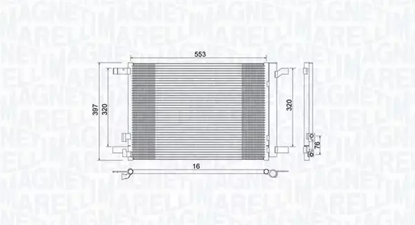 MAGNETI MARELLI CHŁODNICA KLIMATYZACJI 350203964000 