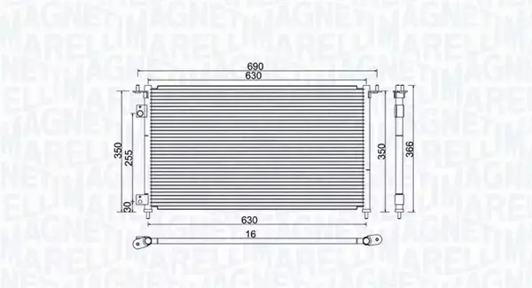 MAGNETI MARELLI CHŁODNICA KLIMATYZACJI 350203970000 