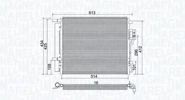 MAGNETI MARELLI CHŁODNICA KLIMATYZACJI 350203977000 