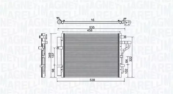 MAGNETI MARELLI CHŁODNICA KLIMATYZACJI 350203981000 