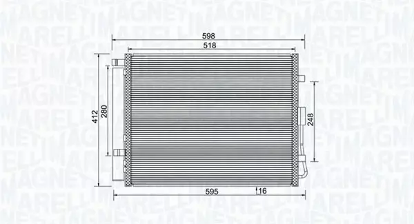 MAGNETI MARELLI CHŁODNICA KLIMATYZACJI 350203984000 