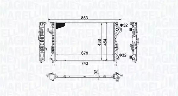 MAGNETI MARELLI CHŁODNICA SILNIKA 350213152200 