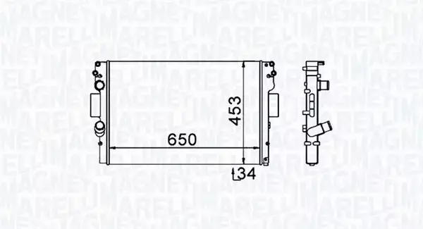 MAGNETI MARELLI CHŁODNICA SILNIKA 350213154000 