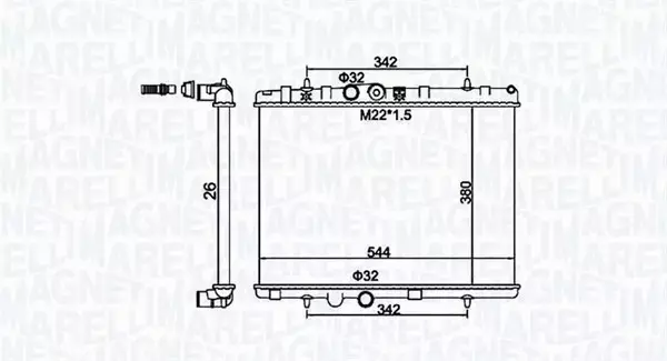 MAGNETI MARELLI CHŁODNICA SILNIKA 350213156100 